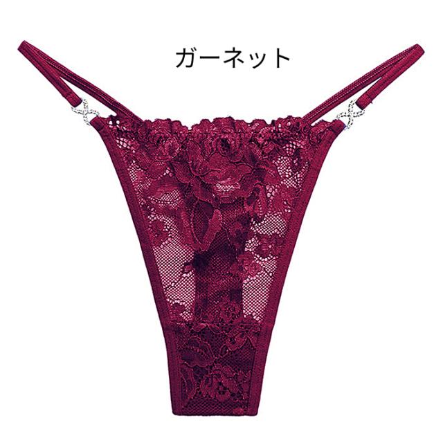 【プチプラ大特価】きらきらチャーム レディースレースTバック