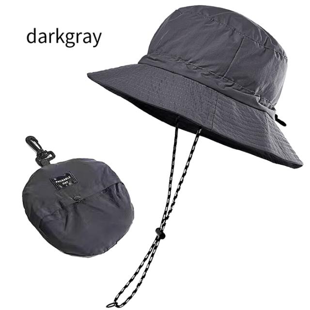 折り畳んでコンパクト！あご紐付きサファリハット