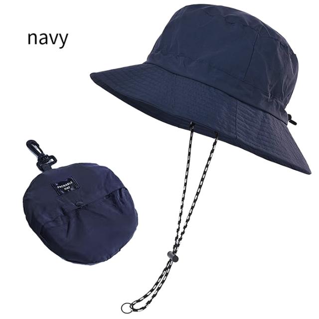 折り畳んでコンパクト！あご紐付きサファリハット