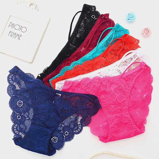 【プチプラ】 アシンメトリー総レース紐パンショーツ