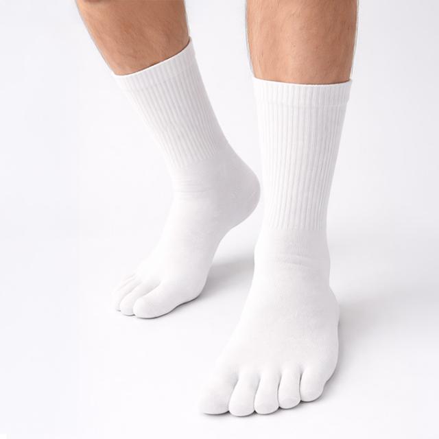 【送料無料】 綿混 抗菌防臭加工の5本指ソックス 3足セット