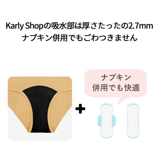 【送料無料】 多い日も安心 吸収型レギュラーショーツ