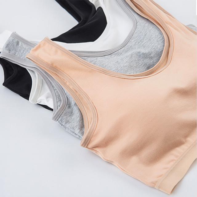 【送料無料】 綿95％ 快適カップ一体型ノンワイヤーブラ