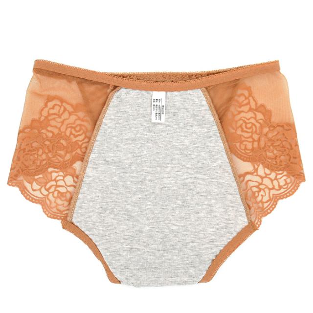 【送料無料】セクシーなレース×サテン サニタリーショーツ