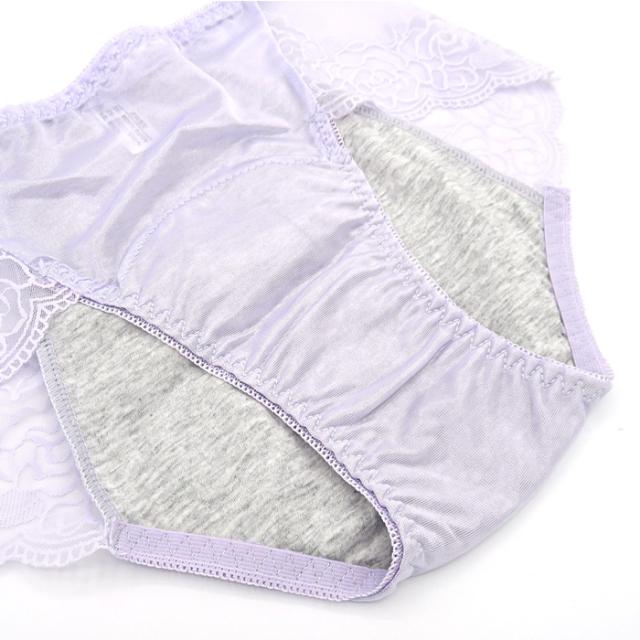 【送料無料】セクシーなレース×サテン サニタリーショーツ