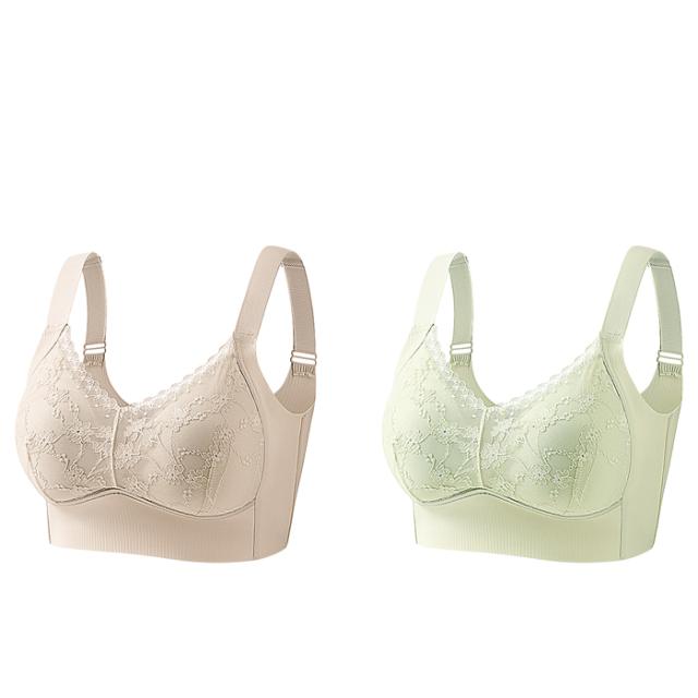 毎日着たくなる、シームレス×花柄レースのノンワイヤーブラ