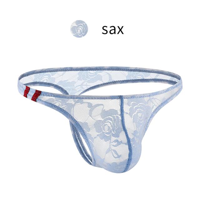 【送料無料】透け感がセクシーなメンズ総レースTバック