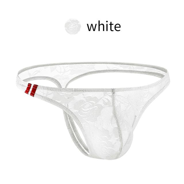 【送料無料】透け感がセクシーなメンズ総レースTバック