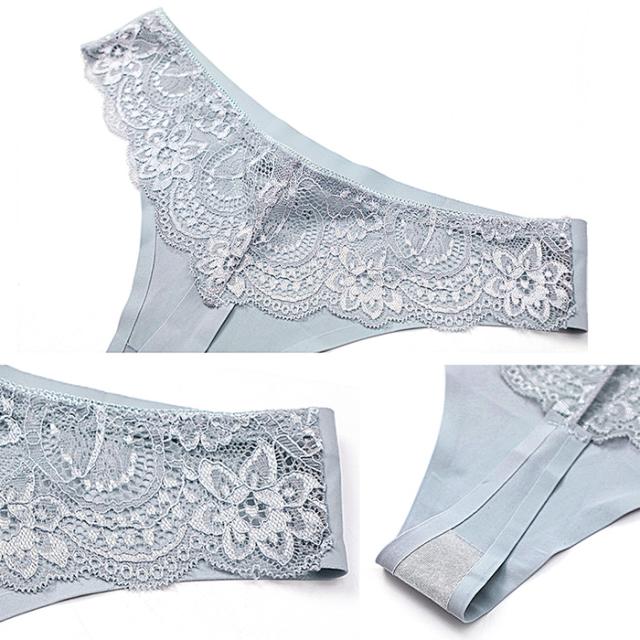 バックレースのシームレスレディースTバック