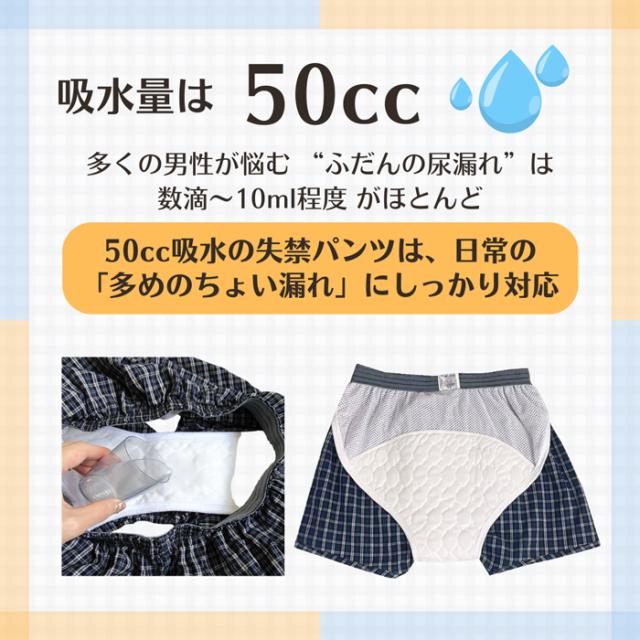 【送料無料】 さりげなく安心。毎日履ける軽失禁トランクス