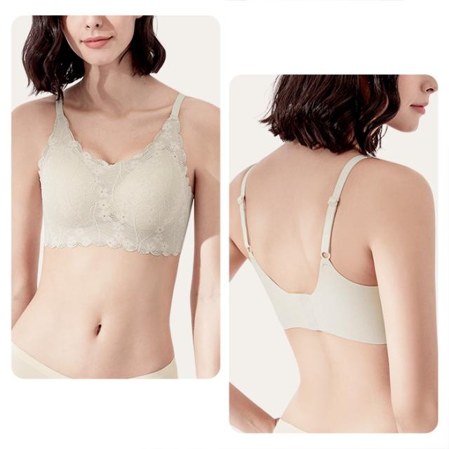 毎日着たくなる、花柄レース×シームレスブラ