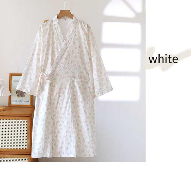 ダブルガーゼで肌にやさしい、レディース甚平パジャマ