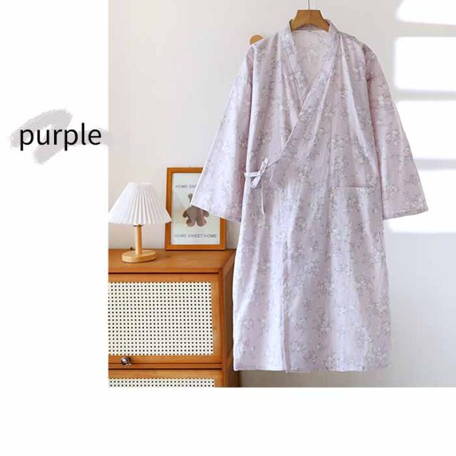 ダブルガーゼで肌にやさしい、レディース甚平パジャマ