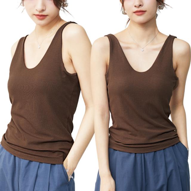 レディースV字タンクトップ