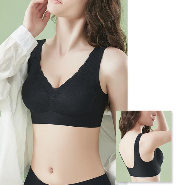 一体型パッド入り 快適に過ごせるシームレスブラ