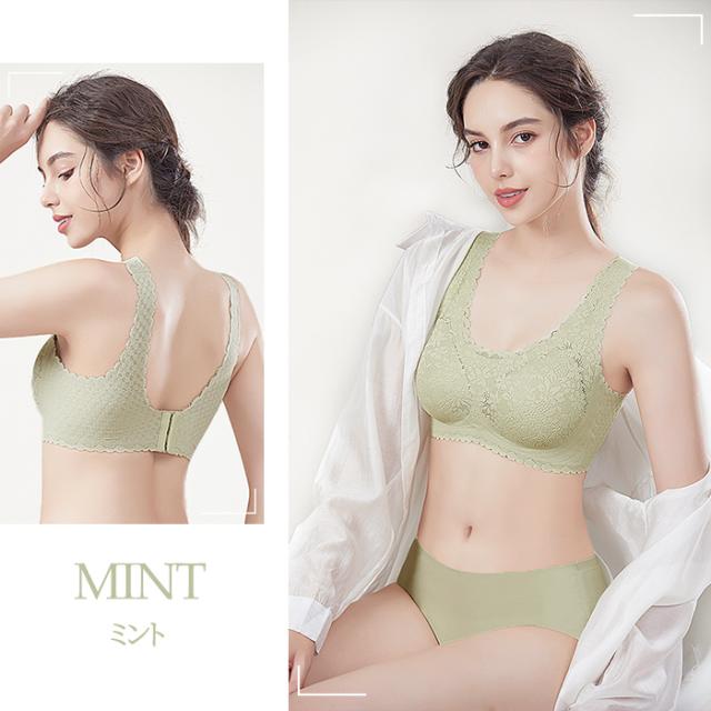 【送料無料】毎日着たくなる、花柄レース×シームレスブラ