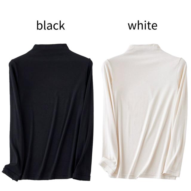 【送料無料】さらっと軽い着心地の10分袖モックネックインナー