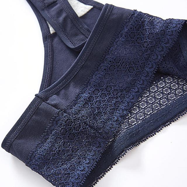 綿95%で優しい肌触り 美しいウエストレースのレディースTバック