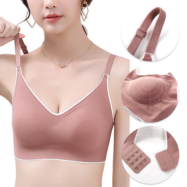 【送料無料】 楽すぎるのに綺麗 バイカラーノンワイヤーブラ