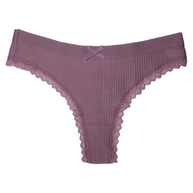 【プチプラ大特価】綿でお肌に優しい リブあみTバック