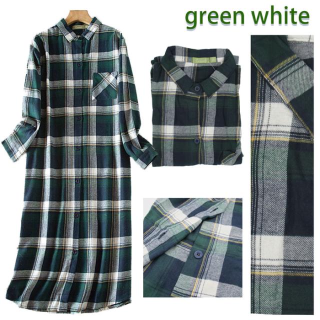 綿100％フランネルロングワンピース