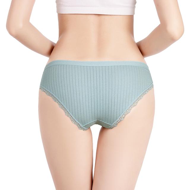 綿95％柔らかく穿きやすいリブ編みスタンダードショーツ