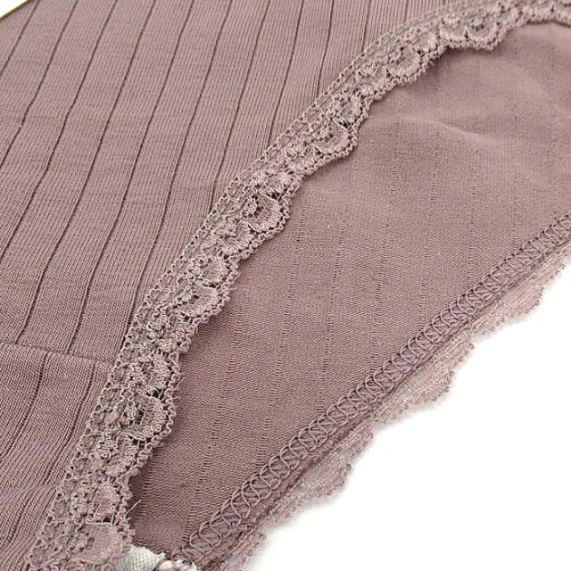 綿95％柔らかく穿きやすいリブ編みスタンダードショーツ