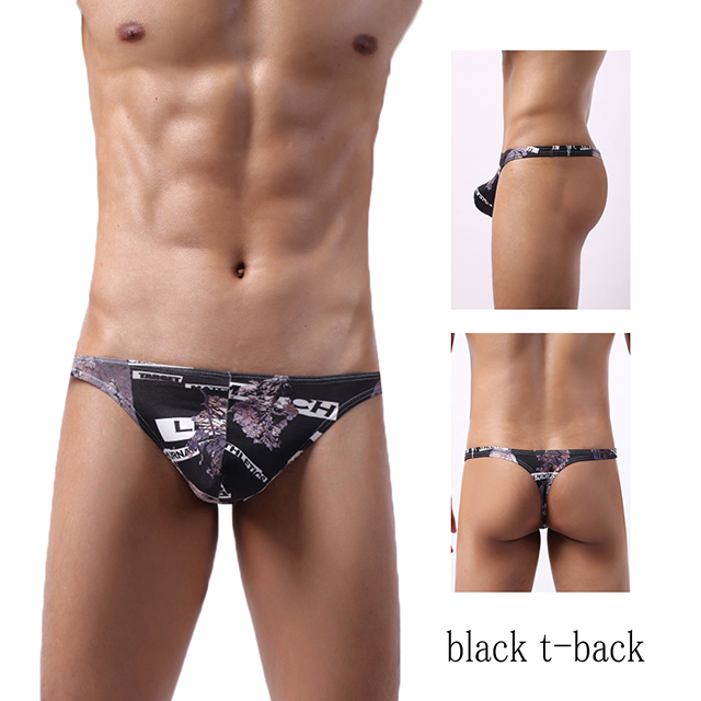 黒色のTバックを穿いた男性