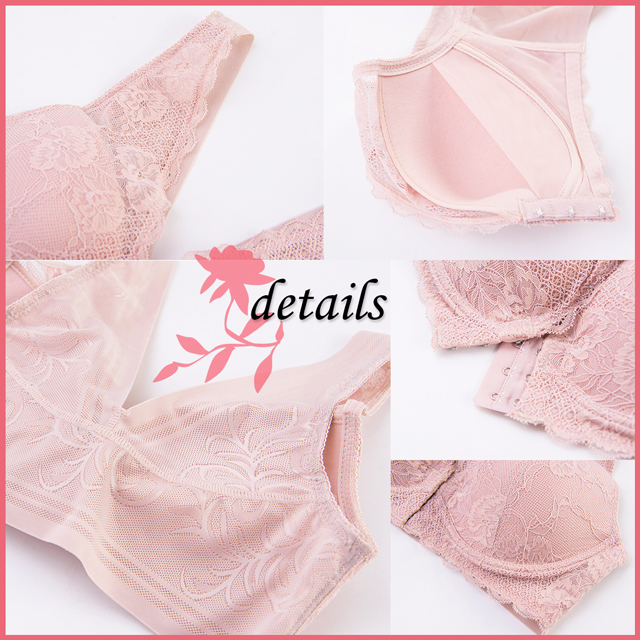 快適ストレッチ素材の前ホック型ナイトブラ