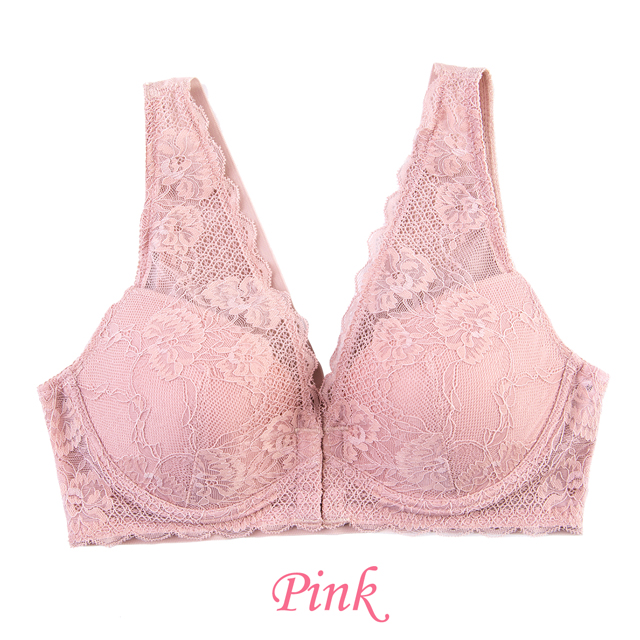 快適ストレッチ素材の前ホック型ナイトブラ