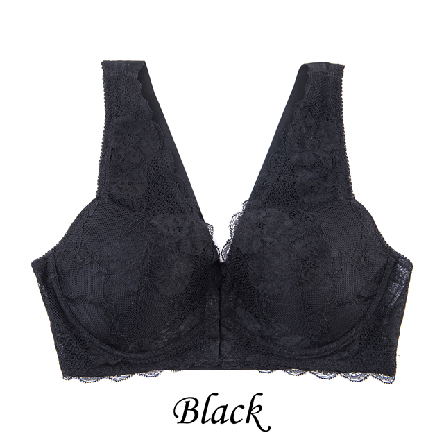 快適ストレッチ素材の前ホック型ナイトブラ