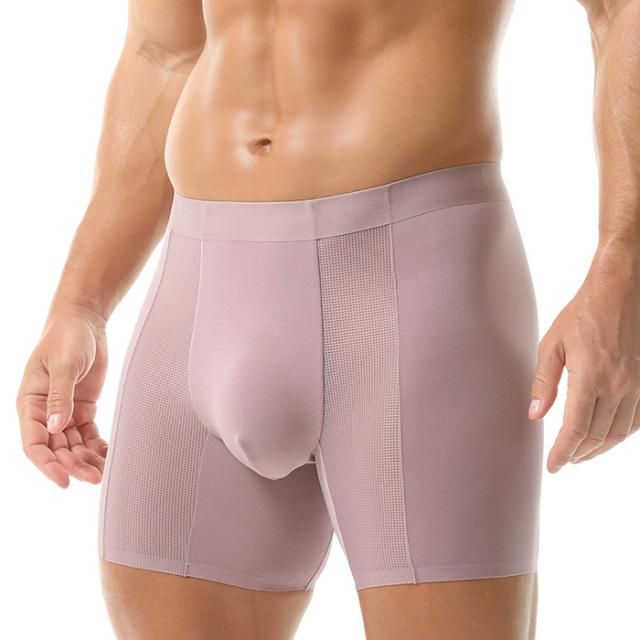 【送料無料】なめらかな肌触り3分丈メンズボクサーパンツ