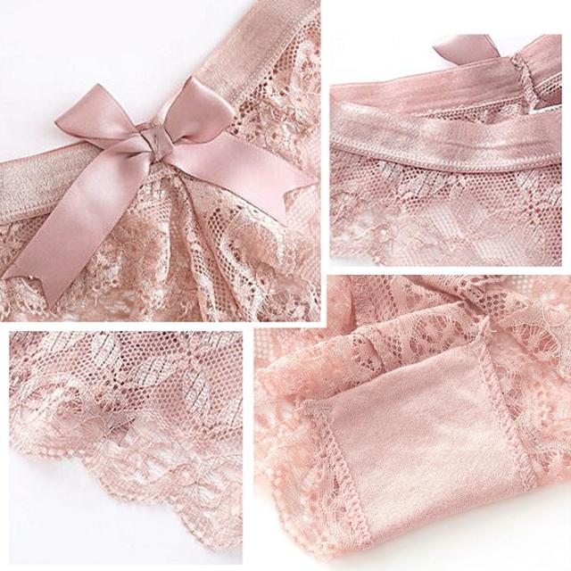 バックリボンのレディース総レースTバック