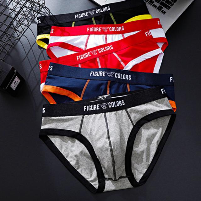 【送料無料】綿95% おしゃれなメンズ前閉じブリーフパンツ