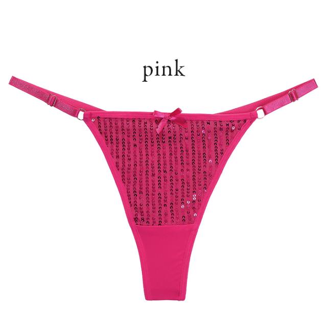 【プチプラ】 キラキラ華やかレディースTバックショーツ