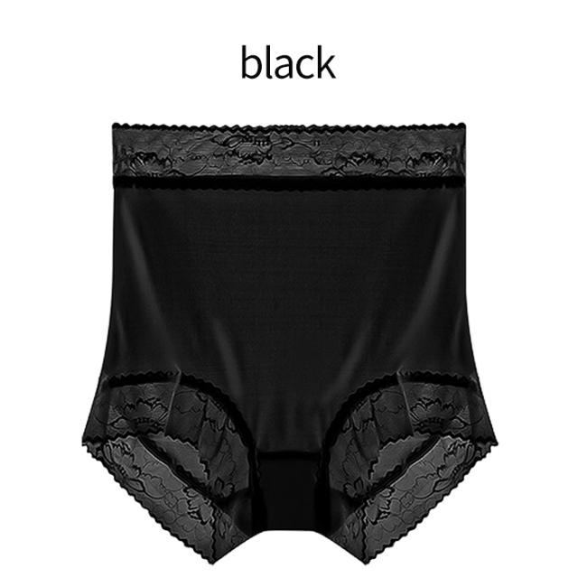 花柄レース×シルク100％ 1分丈レディースショーツ