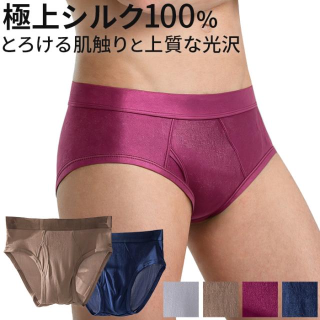 【送料無料】シルク100％でなめらか メンズシルクブリーフ