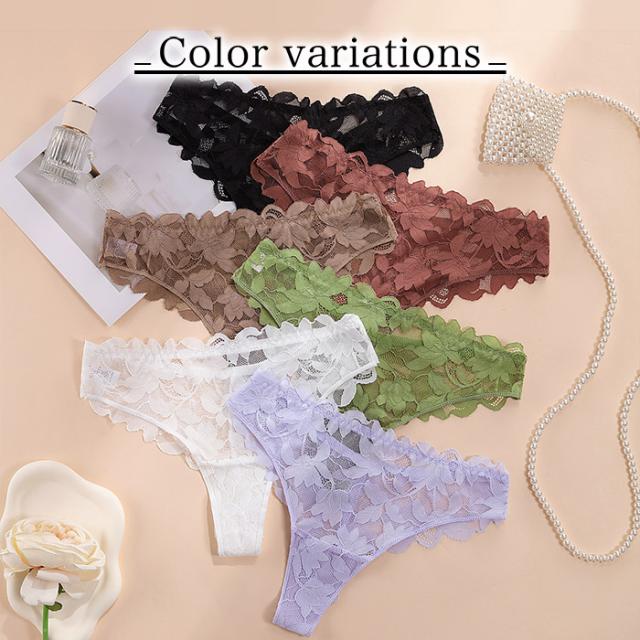 【プチプラ大特価】透ける花柄レースのTバック