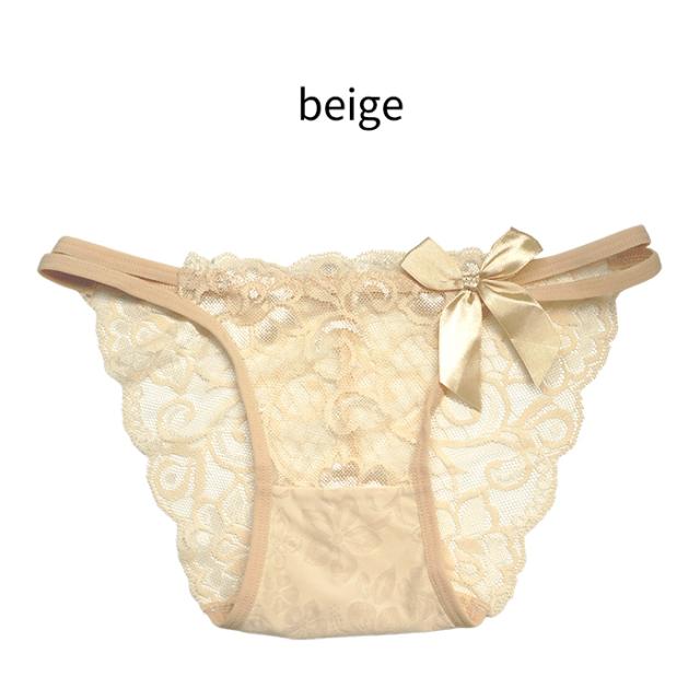 総レース×リボンで上品に魅せるブラジリアンショーツ