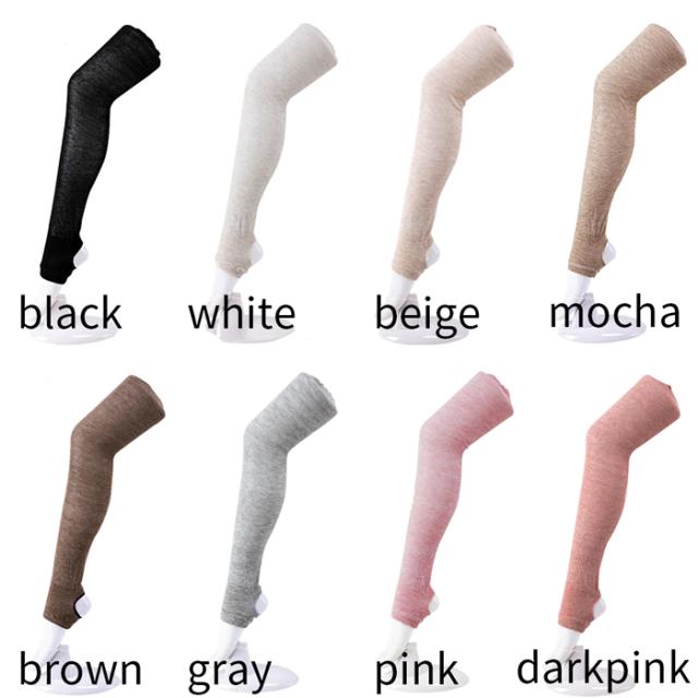 【送料無料】 踵穴付き 薄手で軽い綿混レッグウォーマー