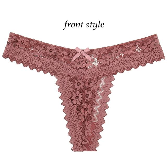 【送料無料】透け感レースで魅せるレディースTバック