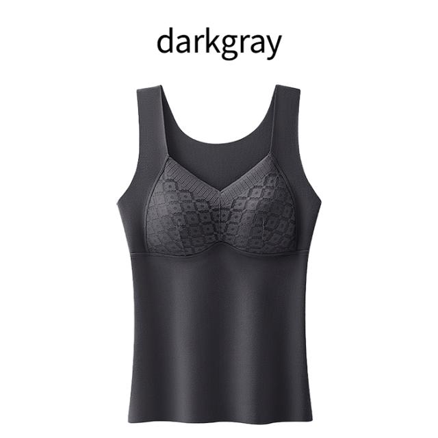 【送料無料】 裏起毛で暖か 上品レースのカップ付きインナー