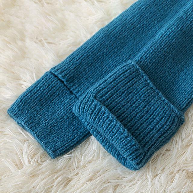 締め付けずに快適フィット リブ編みレッグウォーマー