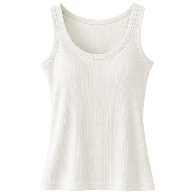 【送料無料】一年中快適 リブ編み×背中メッシュ ブラトップ