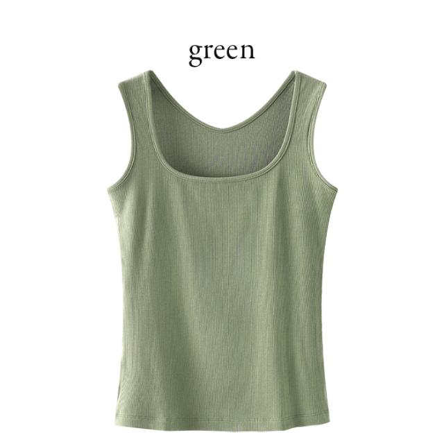 【送料無料】 前後2WAYリブあみレディースタンクトップ