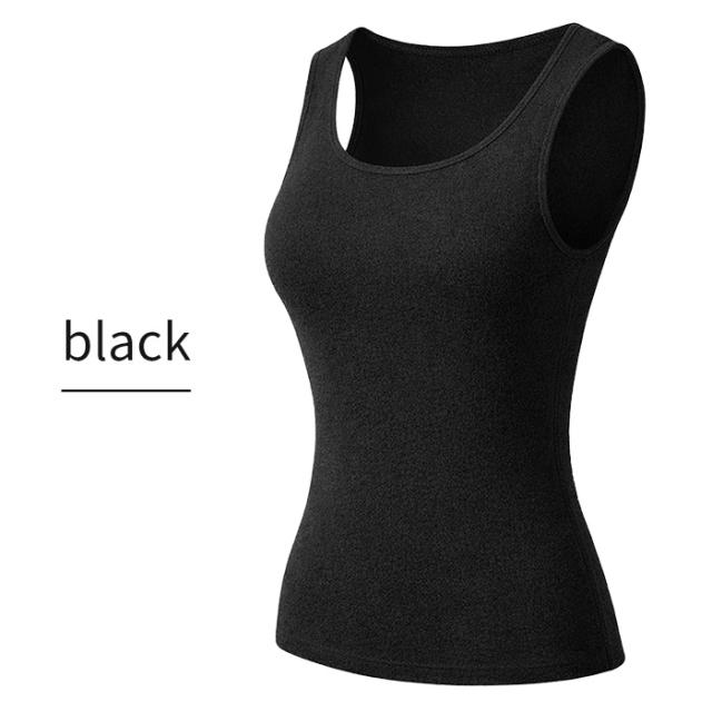 【送料無料】やわらか起毛で快適 カップ付きタンクトップ
