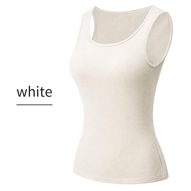 【送料無料】やわらか起毛で快適 カップ付きタンクトップ