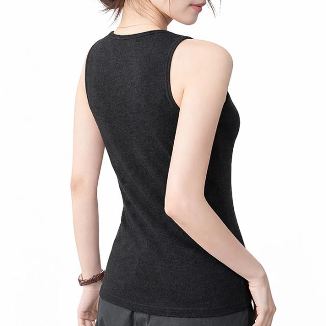 【送料無料】やわらか起毛で快適 カップ付きタンクトップ