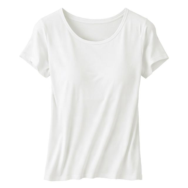 【送料無料】 立体カップでラク盛り半袖ブラトップ