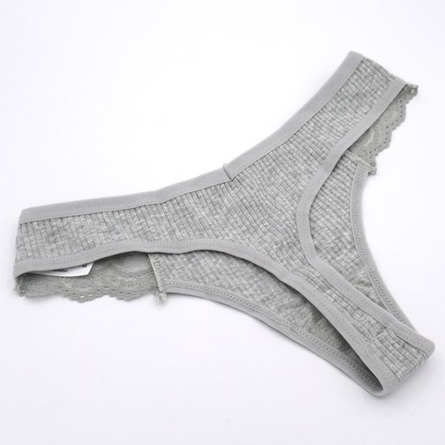 綿95％ リブ編みストレッチレディースTバック